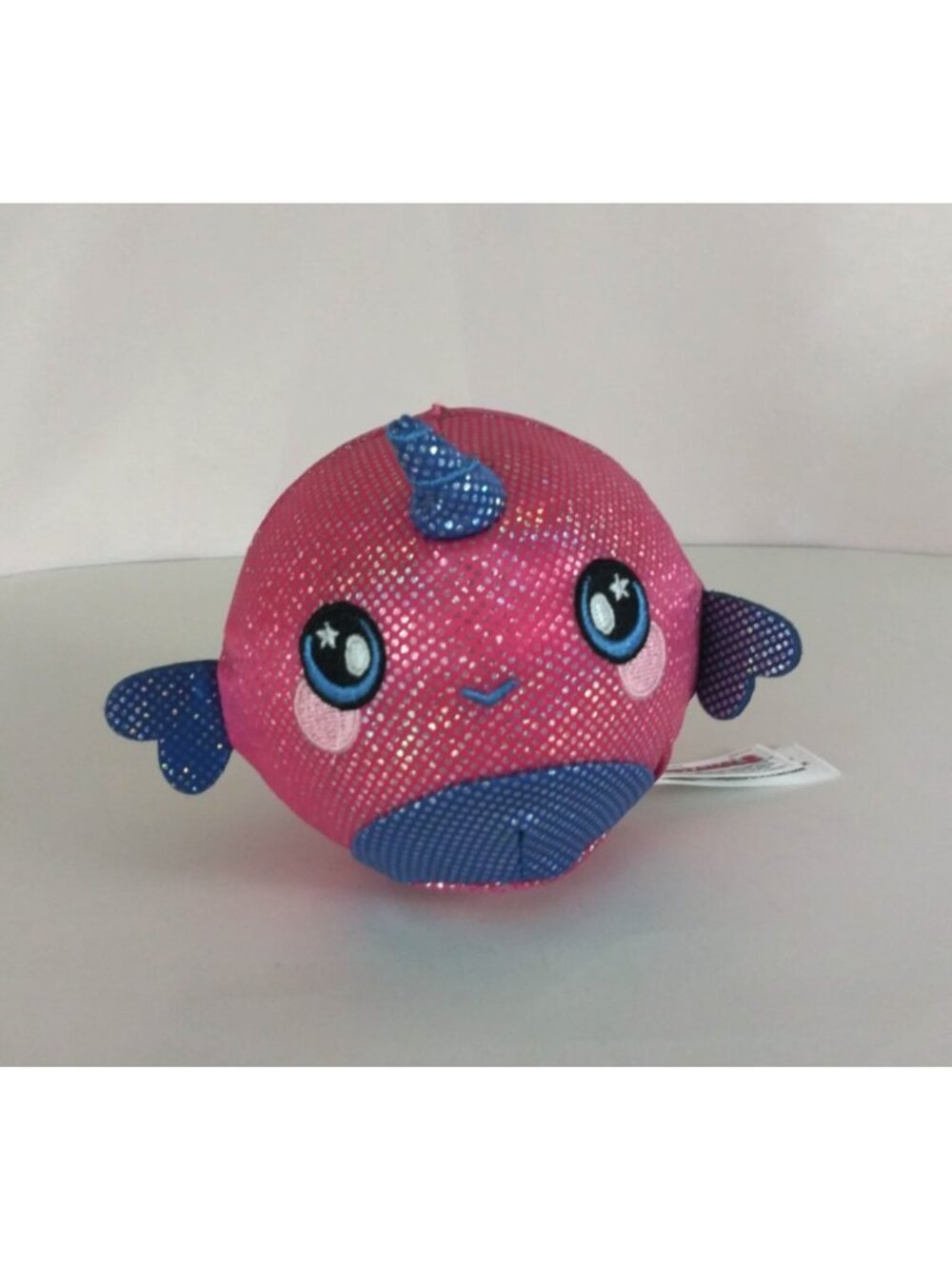 Squeezamals Leo The Sparkling Narwhal 4" Plush